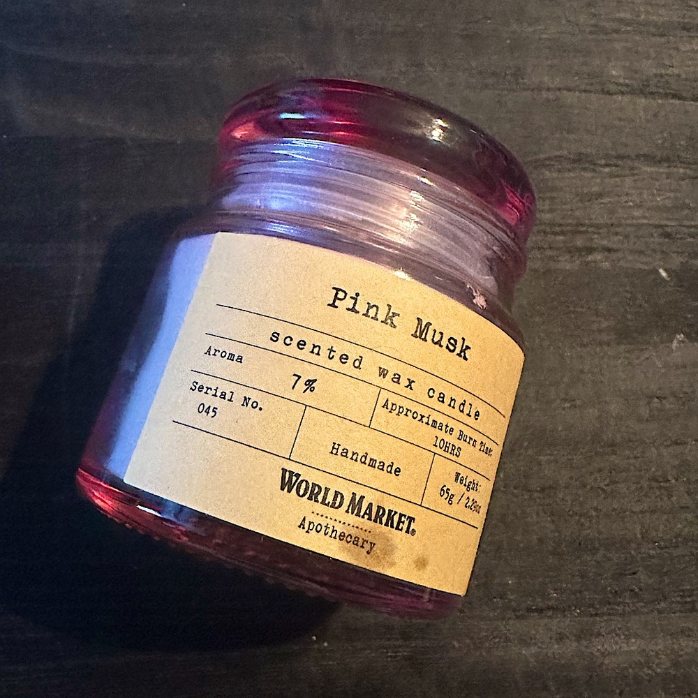 Pink Musk World Market Candle